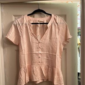 NET flutter sleeve blouse